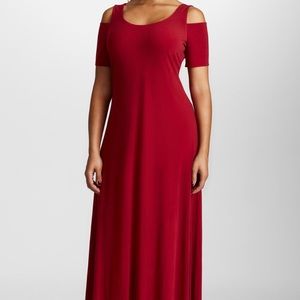 Mynt 1792 cold shoulder maxi dress